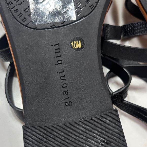Gianni Bini Black and Tan Strappy Sandals - Picture 8 of 8